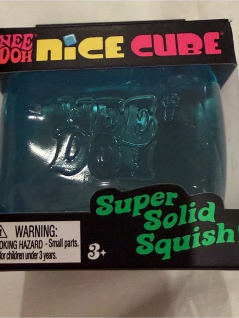 Needoh Nice Cube Super Solid Squish - Blue